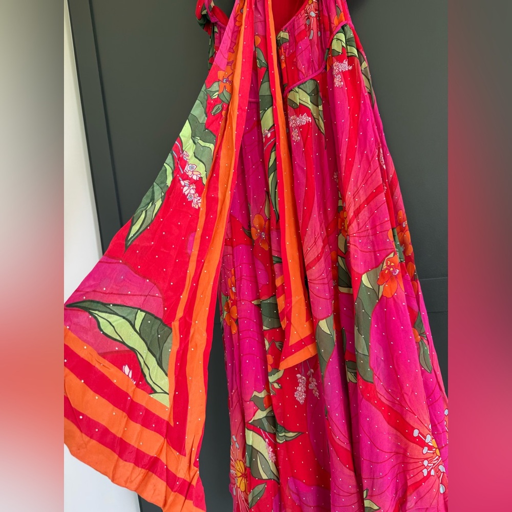 FARM RIO Red Pietra Floral Sleeveless Maxi Dress • S • NWT - Picture 10 of 16